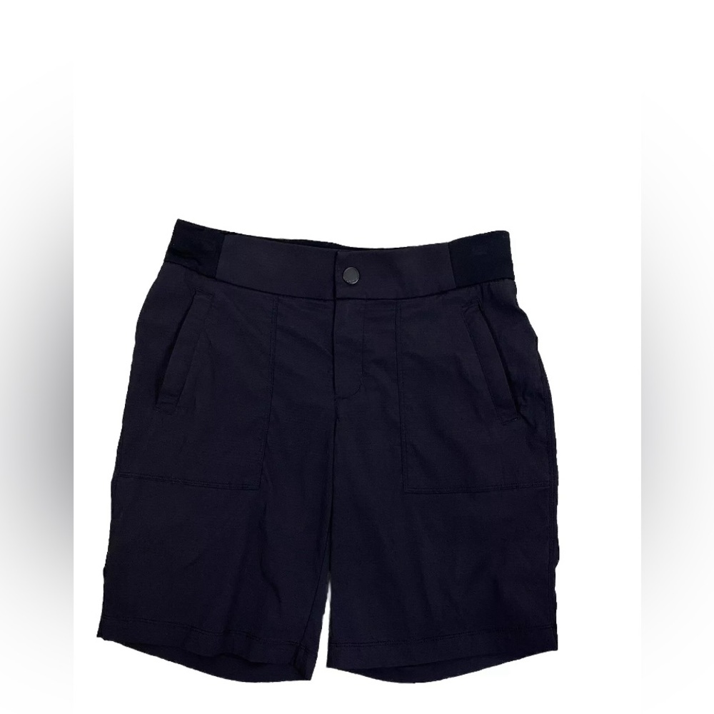 Athleta Shorts Womens Size 2 Black Trekkie Bermuda 2.0 Stretch Nylon Hiking